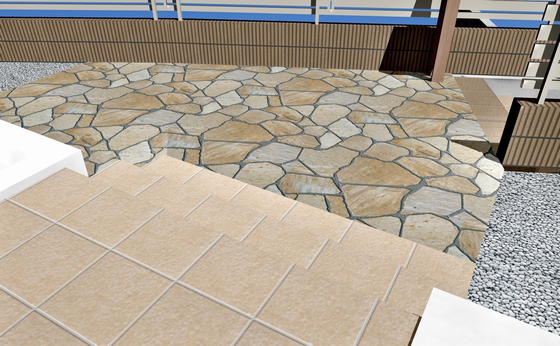 イメージパース「E乱形石工事」の箇所